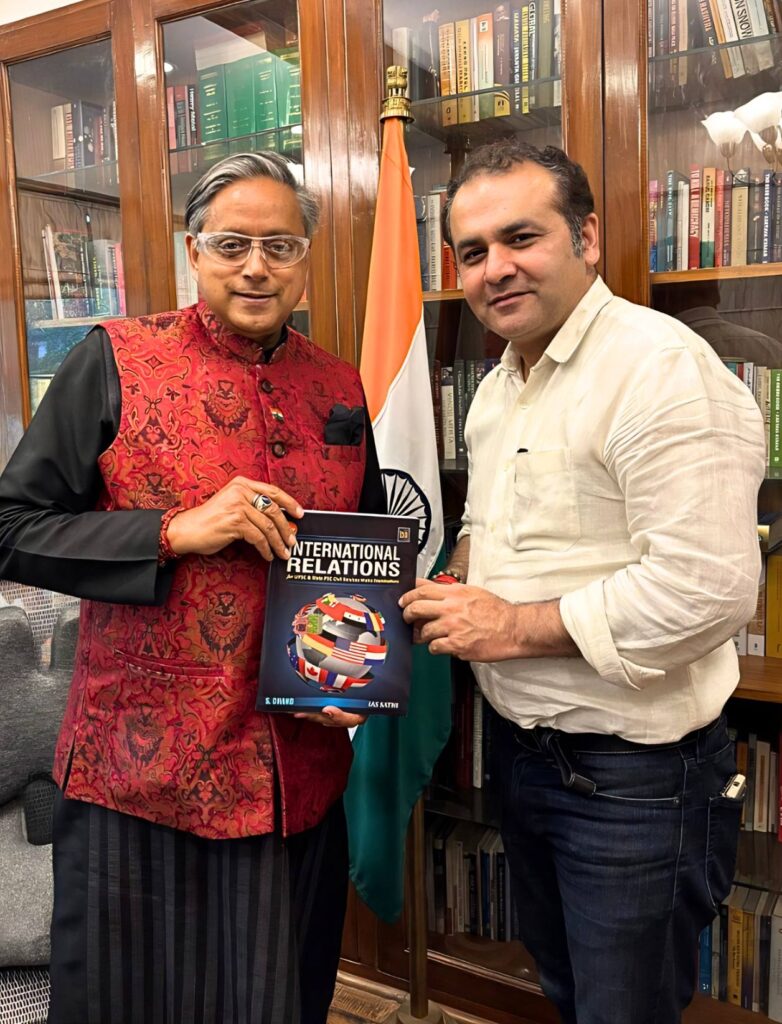 Raj Malhotra with Shashi Tharoor